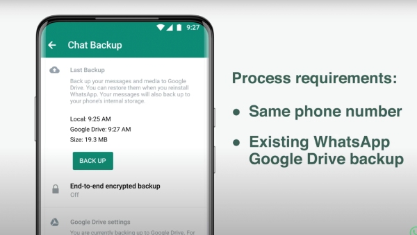 Recover the WhatsApp Database on Android